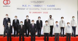 Japanese Minister of Economy, Trade and Industry, H.E. Mr. Koichi Hagiuda, visits Toyota Motor Thailand