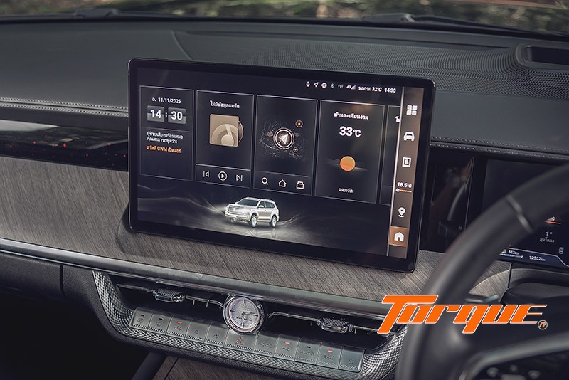 Infotainment Home Screen – GWM Tank 500 Diesel Black Warrior 4WD 2025 หน้าจออินโฟเทนเมนต์เมนูหลัก GWM Tank 500 Diesel Black Warrior 4WD 2025