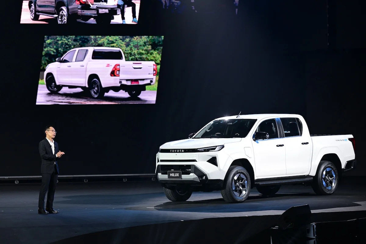 งานเปิดตัว Toyota Hilux Travo กระบะรุ่นใหม่ในประเทศไทย โตโยต้าเปิดตัว Hilux Travo อย่างเป็นทางการ พร้อมโชว์สมรรถนะบนเวที