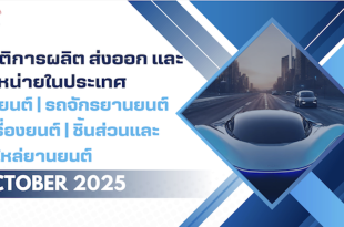 สรุปสถิติการผลิต จำหน่าย และส่งออกอุตสาหกรรมยานยนต์ไทย เดือนตุลาคม 2568 โดย FTI Automotive Industry Club