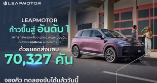 ภาพประชาสัมพันธ์ Leapmotor ประกาศยอดส่งมอบรถเดือนพฤศจิกายน 70,327 คัน ขึ้นอันดับ 1 สตาร์ทอัพรถพลังงานใหม่ (NEV) ของจีน พร้อมภาพรถรุ่น B10