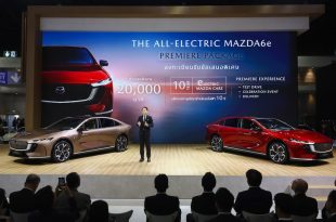 เวทีเปิดตัว Mazda6e พร้อมนำเสนอ Mazda6e Premiere Package ภายในงาน Motor Expo 2025