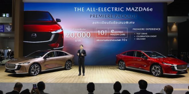 เวทีเปิดตัว Mazda6e พร้อมนำเสนอ Mazda6e Premiere Package ภายในงาน Motor Expo 2025