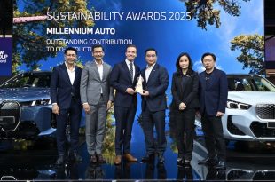 ผู้บริหารมิลเลนเนียม ออโต้ กรุ๊ป รับรางวัล Sustainability Awards 2025 สาขา Outstanding Contribution to CO₂ Reduction จาก BMW Group Thailand