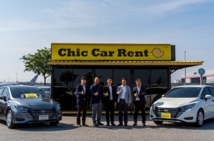 ผู้บริหารนิสสัน ประเทศไทย ส่งมอบรถยนต์ นิสสัน อัลเมร่า 50 คัน ให้ Chic Car Rent ที่สนามบินสุวรรณภูมิ