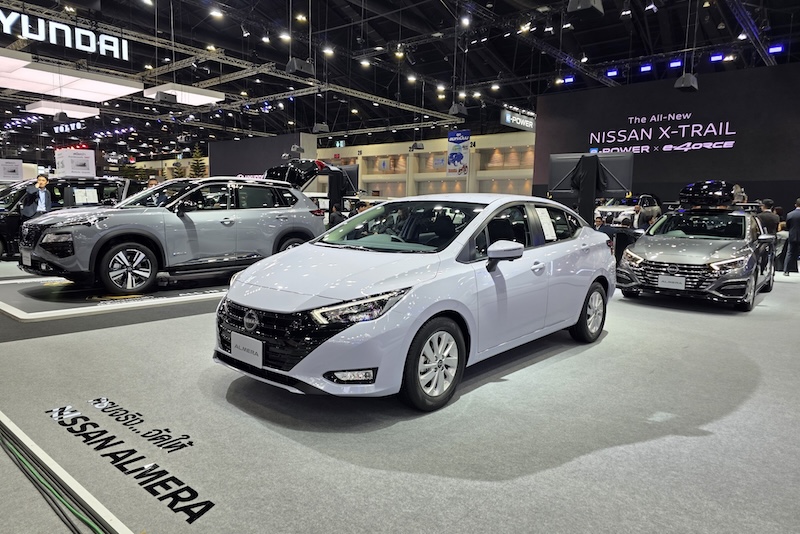 Nissan Almera โฉมใหม่ เปิดตัวในงาน Motor Expo 2025 Nissan Almera รุ่นใหม่จัดแสดงคู่กับรถรุ่นอื่นของ Nissan ในงาน Motor Expo 2025