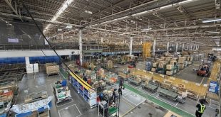 พื้นที่จัดเก็บอะไหล่และการกระจายสินค้าในโรงงานโตโยต้า พร้อมระบบจัดการคลังสินค้า