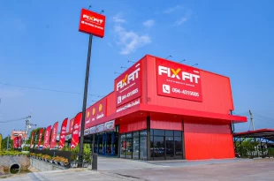 ศูนย์บริการรถยนต์ FIX FIT สาขาบ้านโพธิ์ อาคารบริการสีแดงมาตรฐาน