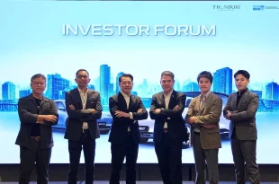 คณะผู้บริหารบริษัท ธนบุรีนอยสเติน และ GEELY ถ่ายภาพร่วมกันในงาน Investor Forum เปิดวิสัยทัศน์ธุรกิจรถยนต์ไฟฟ้าในประเทศไทย