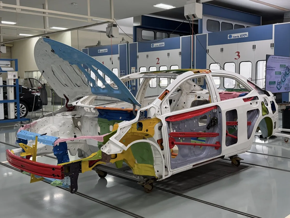 โครงสร้างตัวถังรถยนต์ Toyota สำหรับการเรียนการสอน โครงสร้างรถยนต์ตัวอย่างตามมาตรฐานโตโยต้า