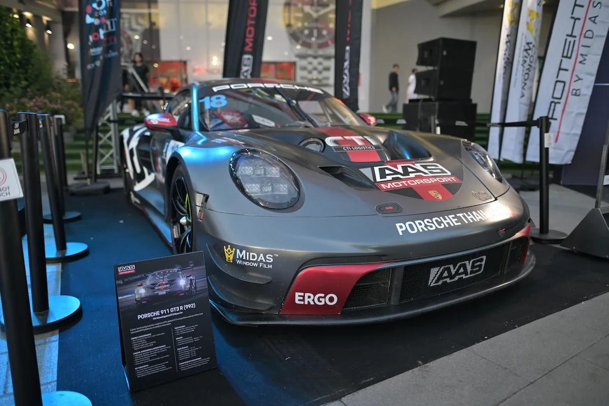Porsche 911 GT3 R (992) Performance Night 2026 เชียงใหม่ Porsche 911 GT3 R (992) จากทีม AAS Motorsport by EBM จัดแสดงในงาน Porsche AAS Performance Night 2026