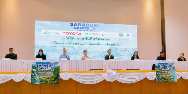 พิธีลงนามความร่วมมือโครงการสระบุรีแซนด์บ็อกซ์ เมืองคาร์บอนต่ำแห่งแรกของประเทศไทย