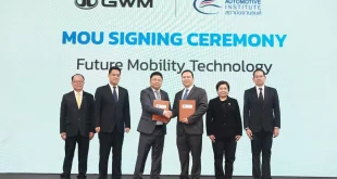 ผู้บริหาร GWM และสถาบันยานยนต์ถ่ายภาพร่วมกันหลังพิธีลงนาม MOU ด้าน Future Mobility Technology