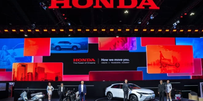 บูธ Honda ในงาน Motor Show 2026 พร้อมไฮไลต์รถยนต์ไฟฟ้าและรถจักรยานยนต์บนเวที