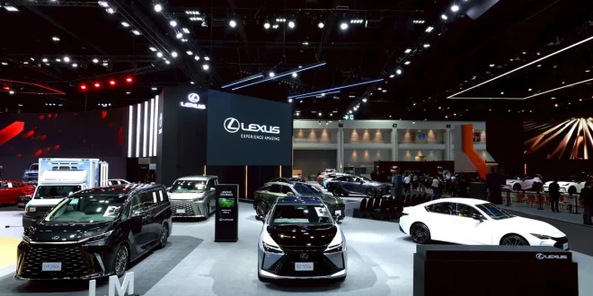 ภาพรวมบูธ Lexus ภายในงานบางกอก อินเตอร์เนชั่นแนล มอเตอร์โชว์ 2026