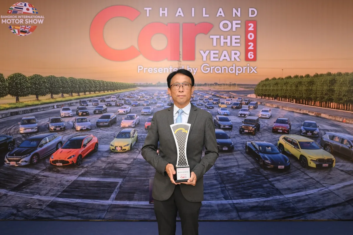 วรัญญู เจริญวงศ์ จาก Master Car Rental รับรางวัล Best Car Rental & Services ในงาน Car of the Year 2026