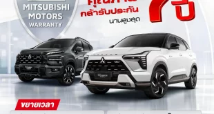 ภาพประชาสัมพันธ์โปรแกรมขยายรับประกันรถ HEV ของ Mitsubishi ครอบคลุม Xforce HEV และ Xpander HEV สูงสุด 7 ปี
