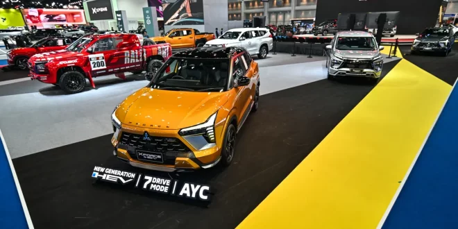 ภาพรวมบูธมิตซูบิชิ มอเตอร์ส ประเทศไทย ในงาน Motor Show 2026 พร้อมไลน์อัปรถยนต์หลายรุ่น