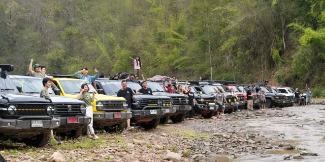 ขบวนรถ GWM TANK 300 ของกลุ่ม TANKERs ระหว่างเดินทางทำกิจกรรม CSR ที่แม่ฮ่องสอน