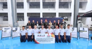 มิตซูบิชิ มอเตอร์ส ประเทศไทย ร่วมมอบเครื่องยนต์และระบบส่งกำลังให้โรงเรียนกองทัพบกอุปถัมภ์ ช่างกล ขส.ทบ.