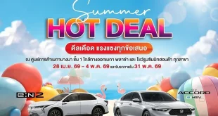 ซัมมิท ฮอนด้า จัดแคมเปญ Summer Hot Deal พร้อมข้อเสนอ Honda e:N2 และ New Accord e:HEV