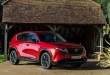 Mazda CX-5 2026 UK สีแดง มุมหน้าเฉียง
