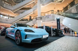 Porsche Taycan จัดแสดงในงาน AAS Roadshow at Central Pinklao ที่เซ็นทรัล ปิ่นเกล้า