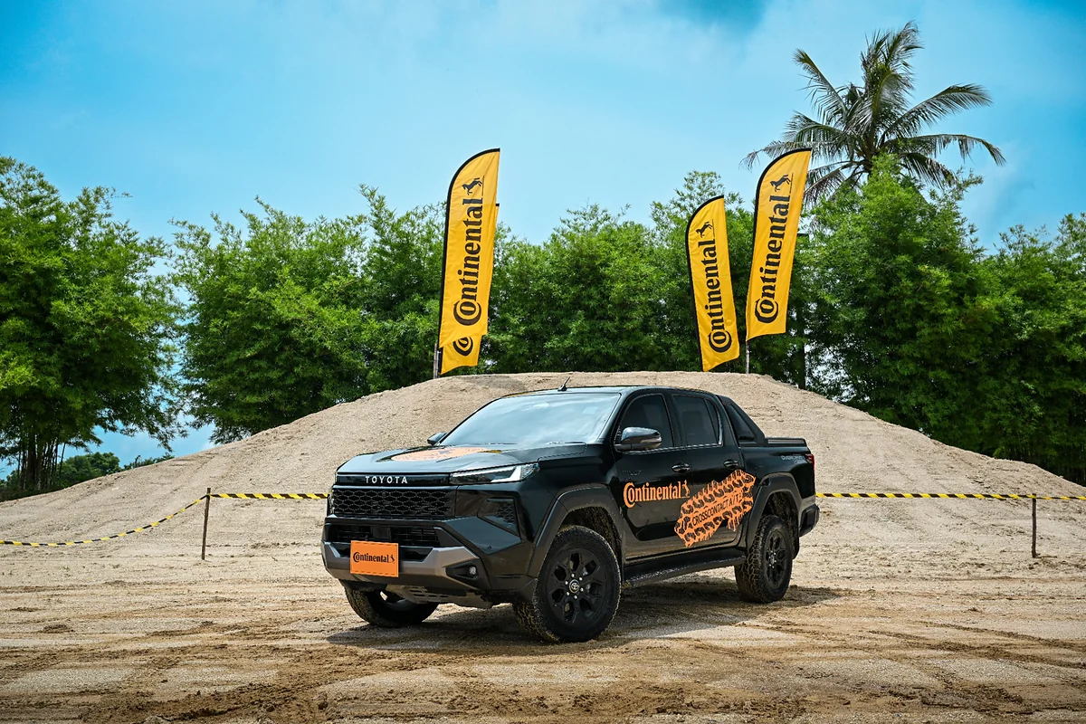 Continental CrossContact A/T2 ทดสอบกับรถ Toyota บนเส้นทางออฟโรด รถ Toyota ติดตั้งยาง Continental CrossContact A/T2 ในเส้นทางออฟโรด