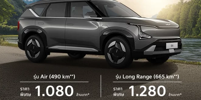 The Kia EV5 รถ SUV ไฟฟ้า 100% ราคาเริ่มต้น 1.08 ล้านบาท ในแคมเปญเดือนพฤษภาคม