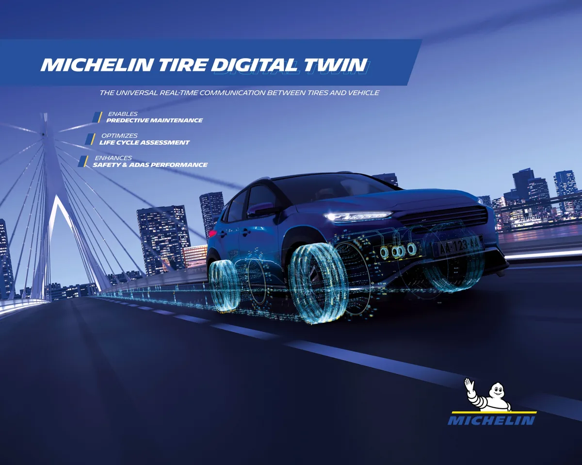 Michelin Tire Digital Twin เทคโนโลยียางเสมือนจริงจากมิชลิน มิชลิน Tire Digital Twin เทคโนโลยีสื่อสารข้อมูลยางกับรถยนต์แบบเรียลไทม์