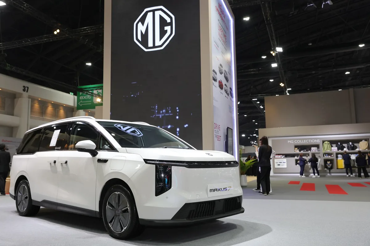 NEW MG MAXUS 7 รถยนต์ไฟฟ้า e-MPV ของ MG NEW MG MAXUS 7 รถ e-MPV ไฟฟ้า 100% ในบูธ MG