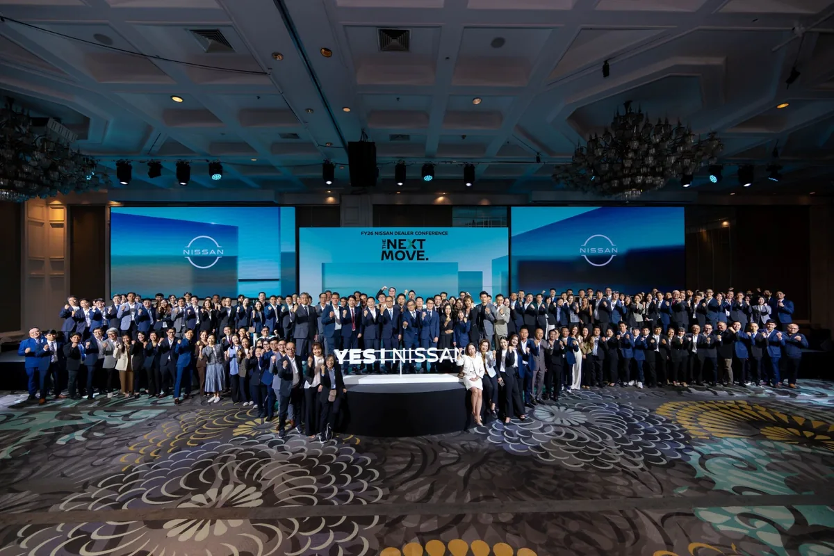 Nissan Dealer Conference 2026 ภาพหมู่ผู้จำหน่ายนิสสัน บรรยากาศงาน Nissan Dealer Conference 2026 ภายใต้แนวคิด The Next Move