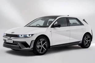 Hyundai IONIQ 5 N Line 2026 สีขาว Optic White มุมด้านหน้าเฉียง