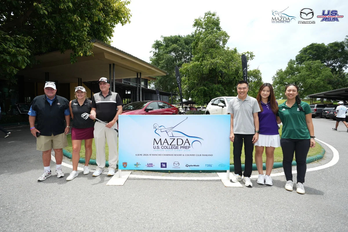 โค้ชและผู้ร่วมงาน Mazda Junior Golf Camp 2026 โค้ชกอล์ฟจากสหรัฐอเมริกาและผู้ร่วมกิจกรรม Mazda Junior Golf Camp 2026