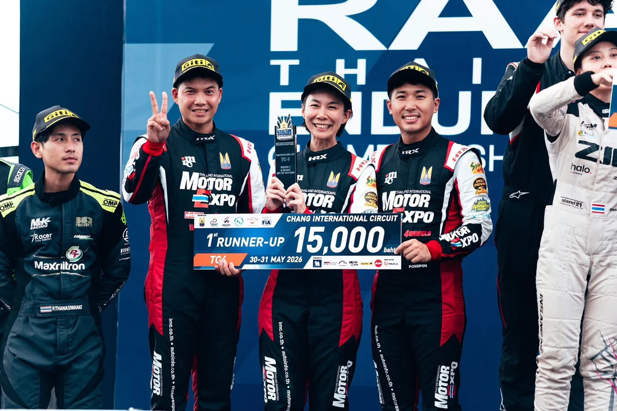 MOTOR EXPO Racing Team คว้าอันดับ 2 รุ่น TC4 ศึก RAAT Thailand Endurance 2026 ทีม MOTOR EXPO Racing Team คว้าโพเดียม RAAT Thailand Endurance 2026