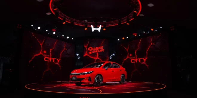 บรรยากาศงานเปิดตัว New Honda City 2026 พร้อมรถจัดแสดงบนเวที
