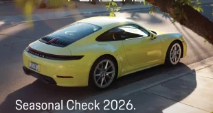 รถยนต์ Porsche 911 สำหรับประชาสัมพันธ์ Seasonal Check 2026