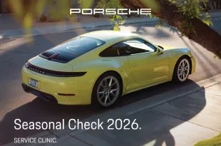 รถยนต์ Porsche 911 สำหรับประชาสัมพันธ์ Seasonal Check 2026