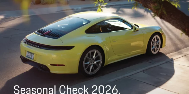 รถยนต์ Porsche 911 สำหรับประชาสัมพันธ์ Seasonal Check 2026