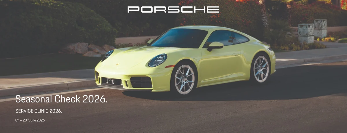 Porsche 911 ในแคมเปญ Seasonal Check 2026 Porsche 911 ในแคมเปญ Seasonal Check 2026