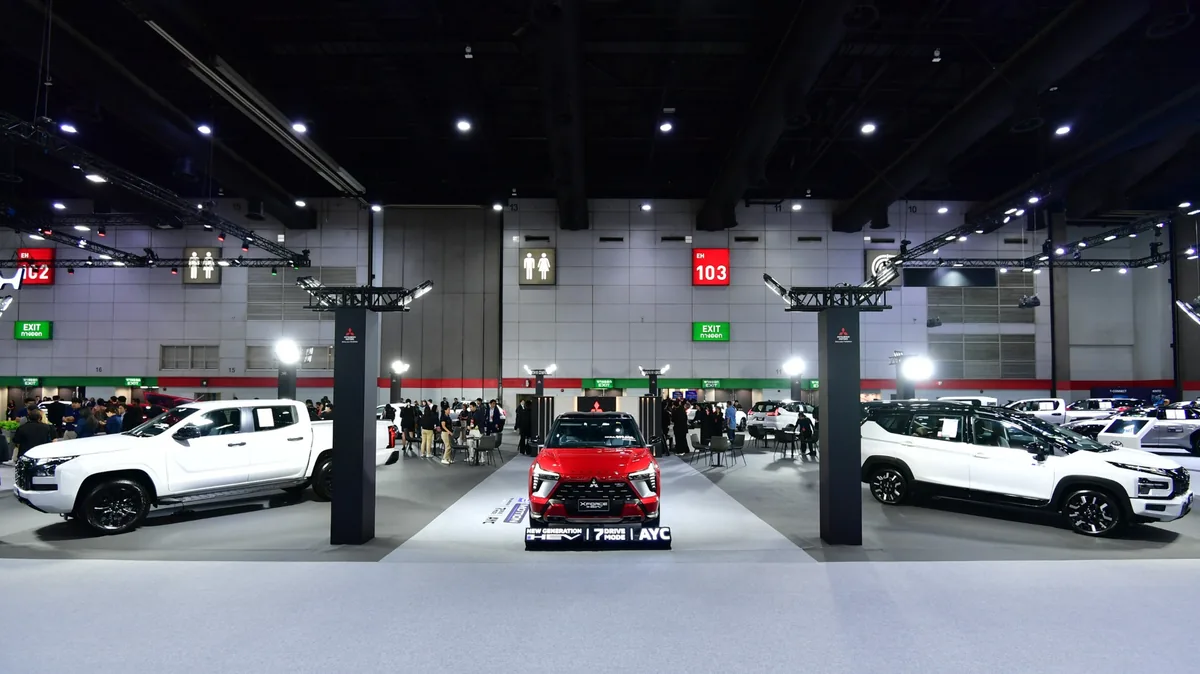 บูธ Mitsubishi ในงาน ฟาสต์ ออโต โชว์ ไทยแลนด์ 2026 บูธ Mitsubishi ภายในงาน ฟาสต์ ออโต โชว์ ไทยแลนด์ 2026