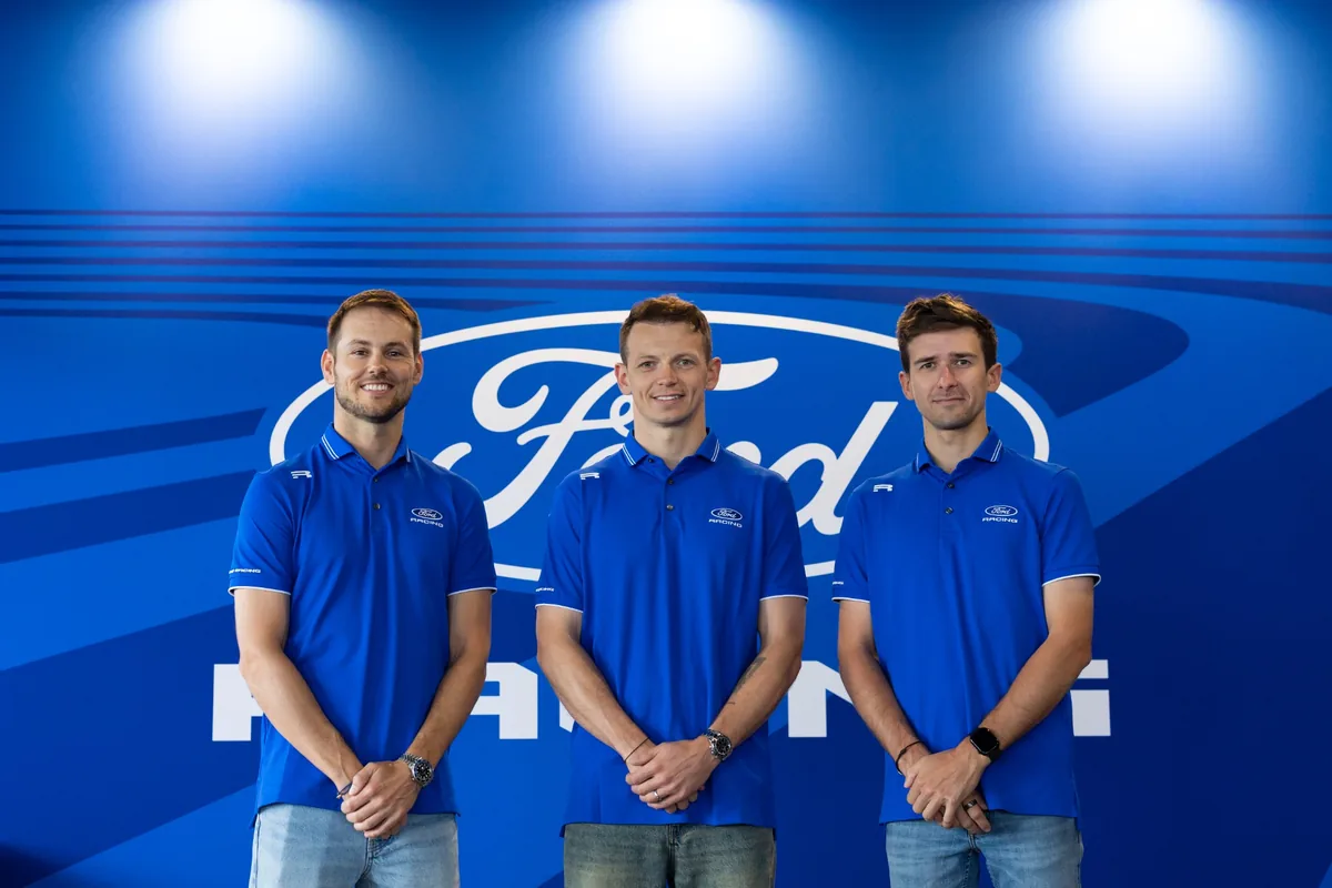 ไลน์อัพนักแข่ง Ford Racing Hypercar Le Mans ทีมนักแข่ง Ford Racing ชุดไฮเปอร์คาร์สำหรับการแข่งขันเลอม็อง