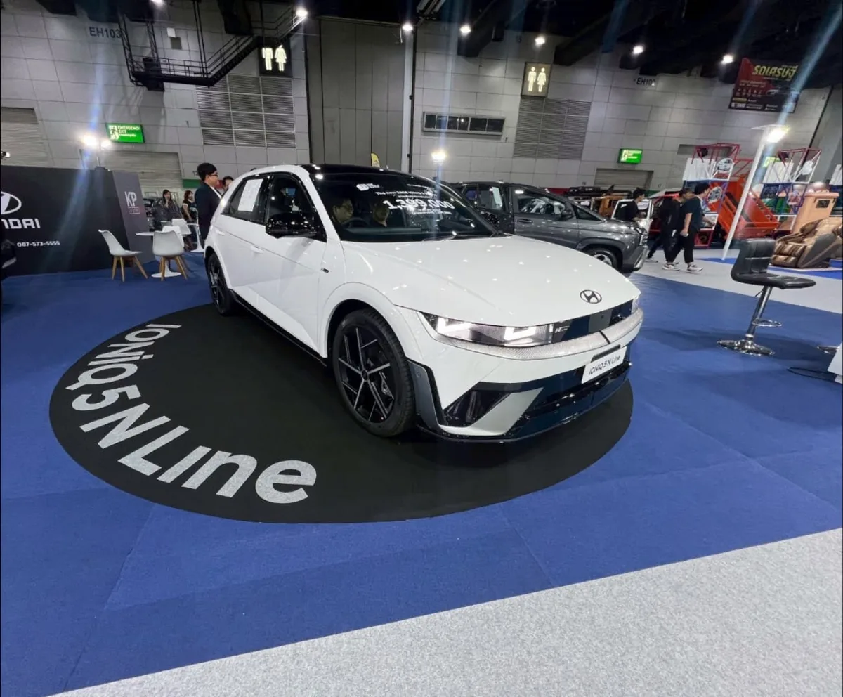 Hyundai IONIQ 5 N Line ในงาน FAST Auto Show Thailand 2026 Hyundai IONIQ 5 N Line สีขาวจัดแสดงในงาน FAST Auto Show Thailand 2026