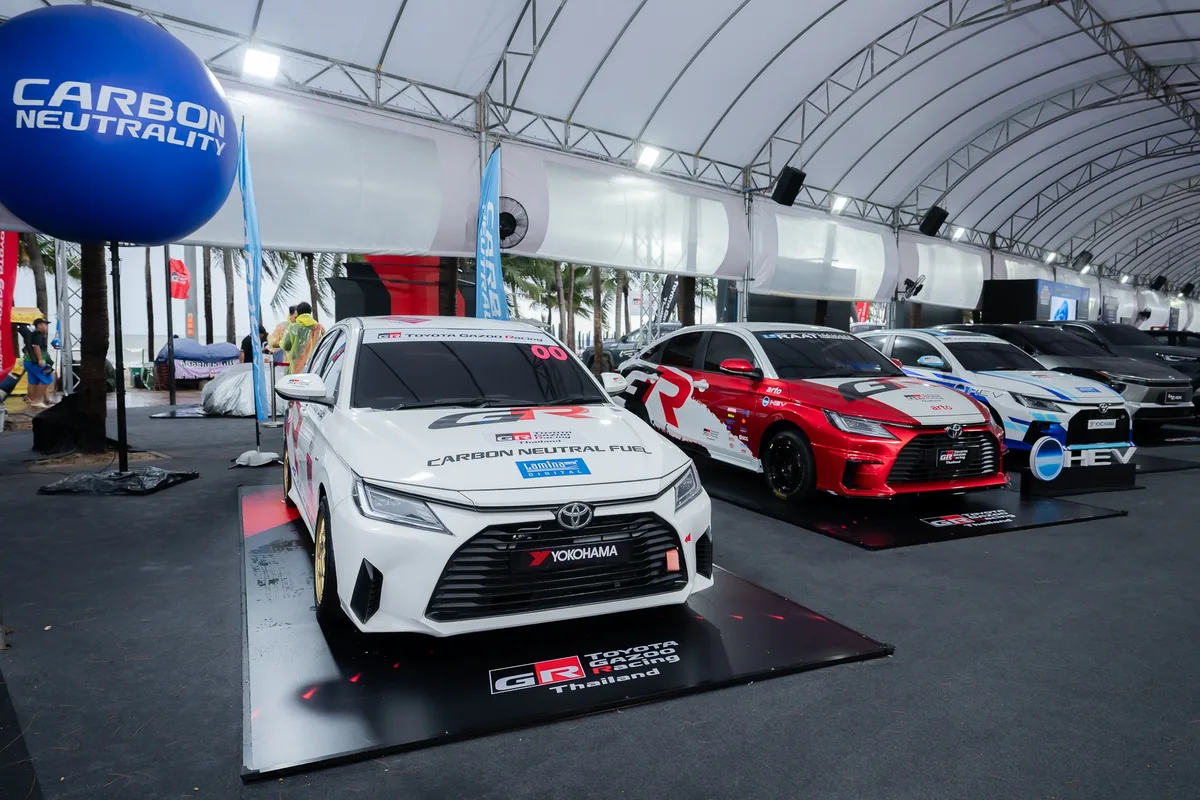บูธ Carbon Neutrality ในงาน Toyota Gazoo Racing Thailand 2026 บูธจัดแสดงรถแข่ง Toyota Gazoo Racing Thailand 2026 พร้อมแนวคิด Carbon Neutrality