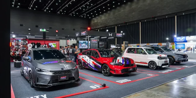 บูธ Honda HRC ในงาน Bangkok Auto Salon 2026 จัดแสดงรถแต่งหลายรุ่น