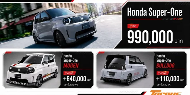 อินโฟกราฟิก Honda Super-ONE ราคา 990,000 บาท พร้อมตัวอย่างชุดแต่ง MUGEN และ BULLDOG