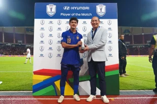 นักเตะทีมชาติไทยรับรางวัล Player of the Match หน้าแบ็กดรอป Hyundai และ ASEAN Hyundai Cup 2026