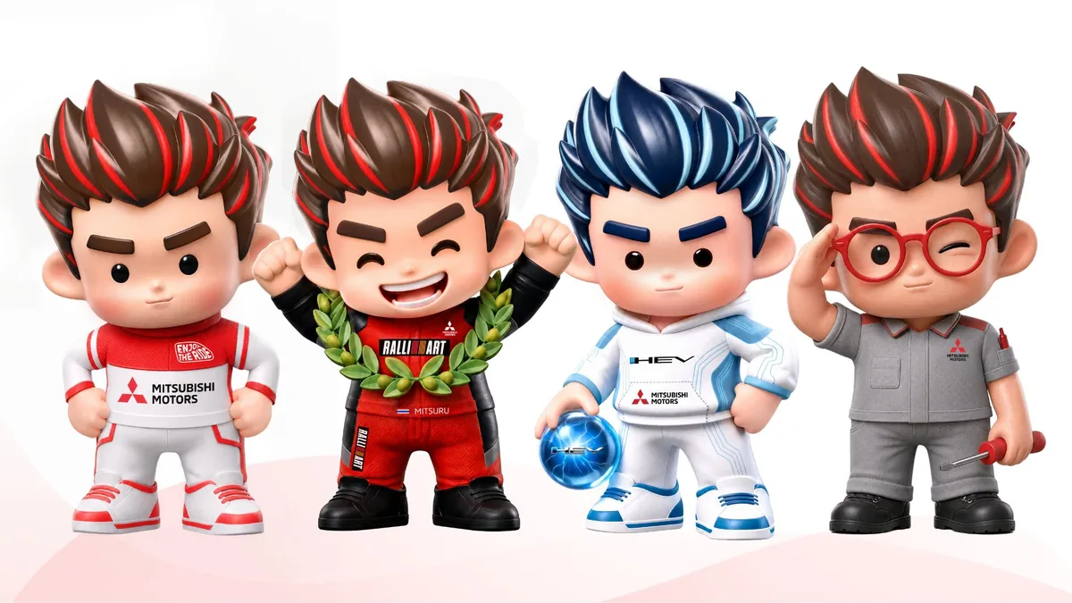 มิตซูรุ 4 คาแรกเตอร์ ตัวละครมิตซูรุ 4 คาแรกเตอร์ของ Mitsubishi Motors Thailand ได้แก่ Master, Motorsport, HEV และ AFS