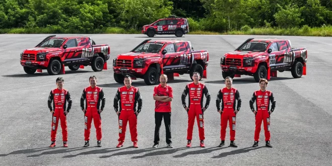 ทีม Mitsubishi Ralliart พร้อมรถแข่ง Mitsubishi Triton 3 คัน ก่อนลุย AXCR 2026