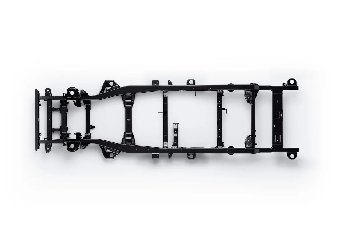 แชสซีส์ Ladder Frame Mitsubishi Pajero ใหม่ โครงสร้างแชสซีส์แบบแลดเดอร์เฟรมของ มิตซูบิชิ ปาเจโร ใหม่